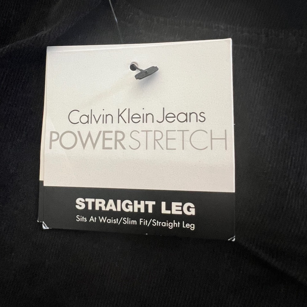 Calvin Klein Black Corduroy Pants Straight Leg Power Stretch Womens Size 8 NWT - Picture 9 of 11